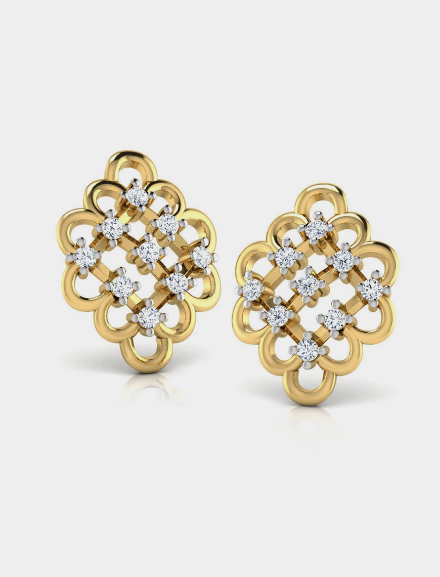 Gold Diamond Earring