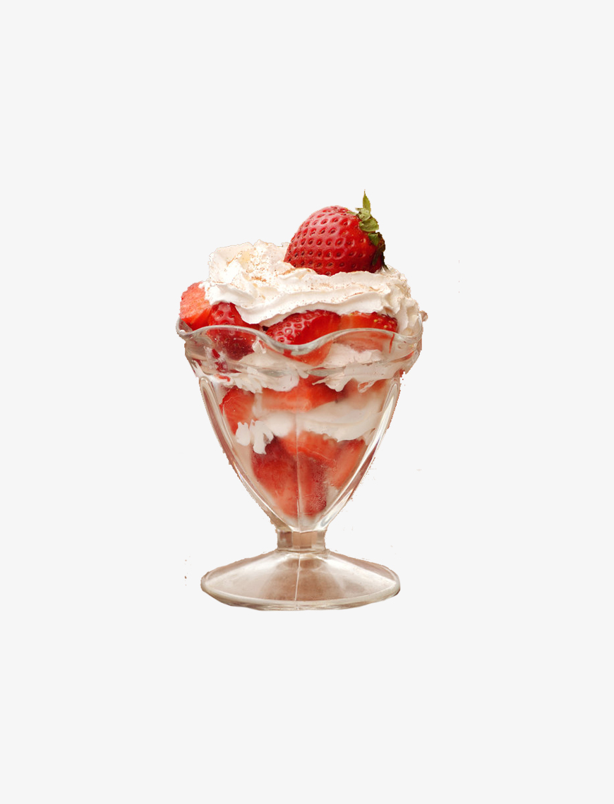 strawberries ice cream