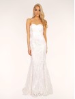 EVITA Sequin Gown - White