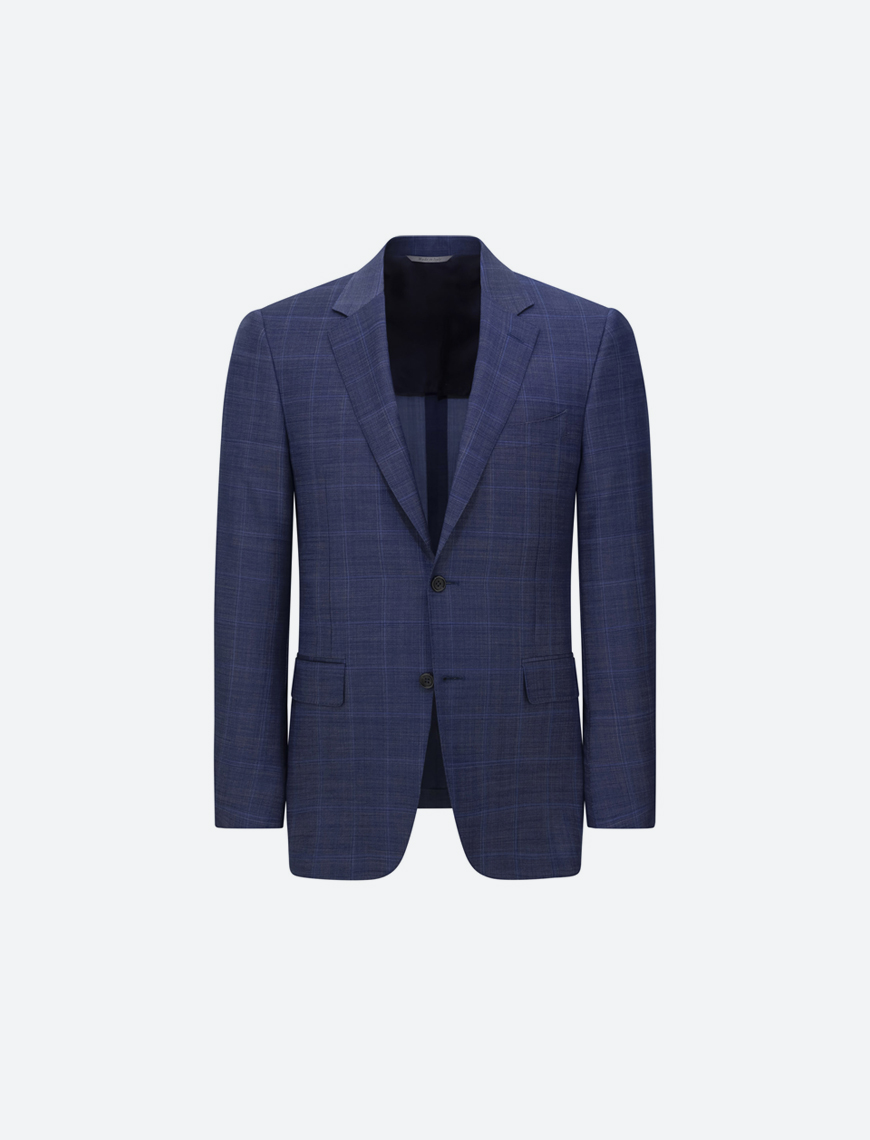 Shawl Lapel Blue Suit