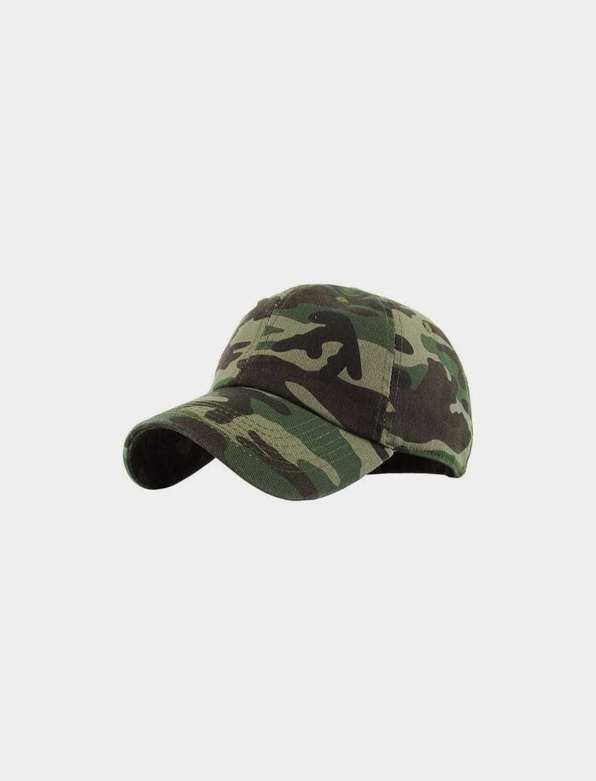 Dark Green Cotton Baseball Cap 