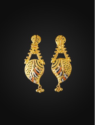 Exquisite Filigree Gold Earrings