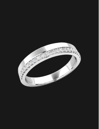 Silver and Diamond Ring