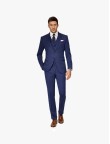 Shawl Lapel Blue Suit