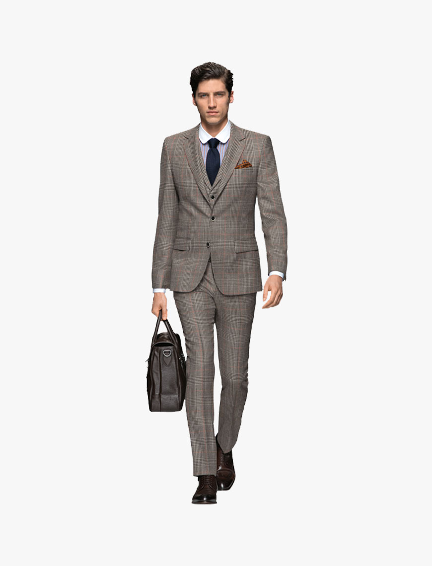 Peak Lapel Gray Suit