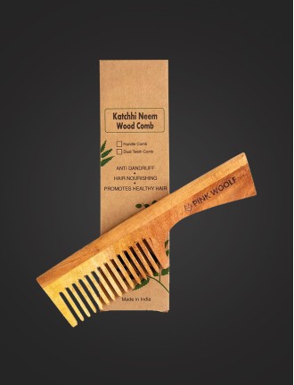 Wooden Hair Comb With Handle