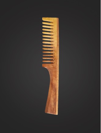 Wooden Hair Comb With Handle