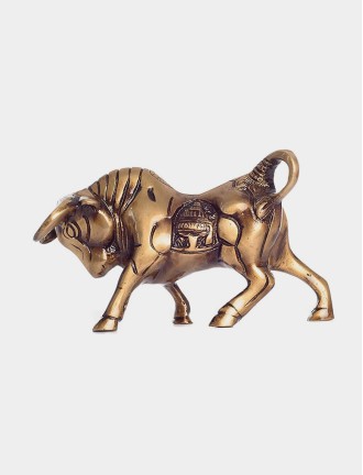 Brass Kamdhenu Cow Sculpture