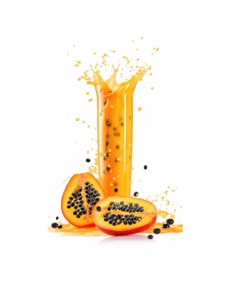 Papaya juice with isolated
