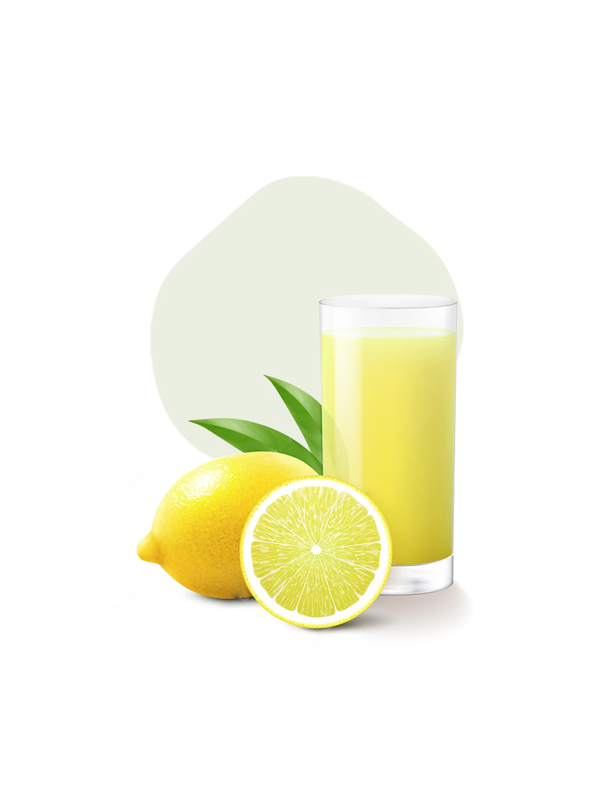 Glass of fresh lemonade
