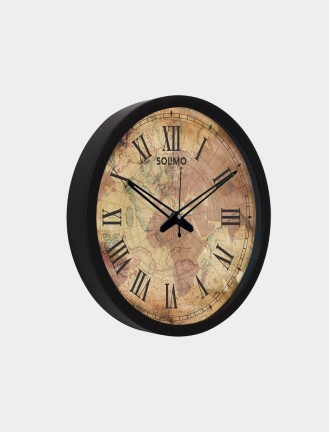 Rustic flower brown Clock