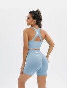 Blue High-Performance Gym Shorts for Women