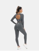Grey Solid Sports Shorts for Active Women