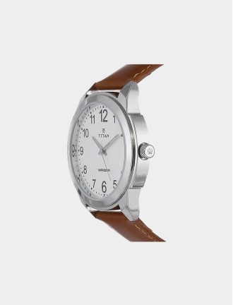 Titan Quartz Analog White