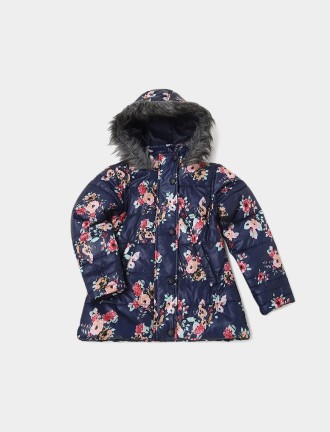 Print Hooded Parka Jacket