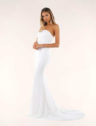 Estellina Front Sequin Gown