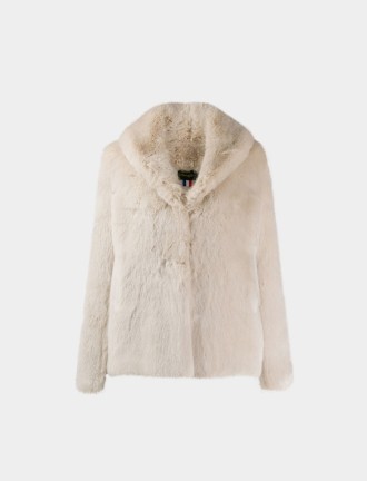 faux-shearling single coat