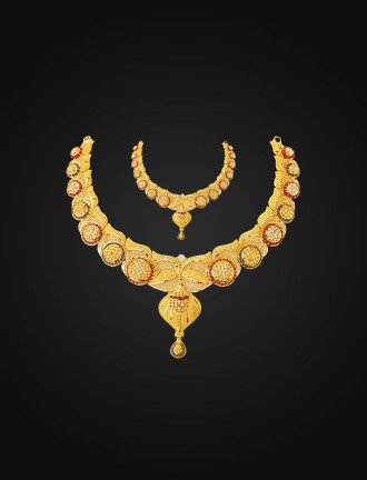 Malabar Gold Studded Necklace