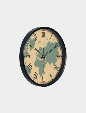 World Clock Old Map