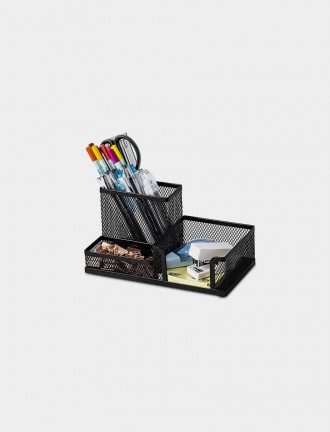 Metal Mesh Desk Pencil Holder
