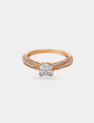 14 KT Dainty Diamond Ring