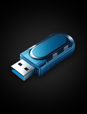 Blue Usb Flash Drive